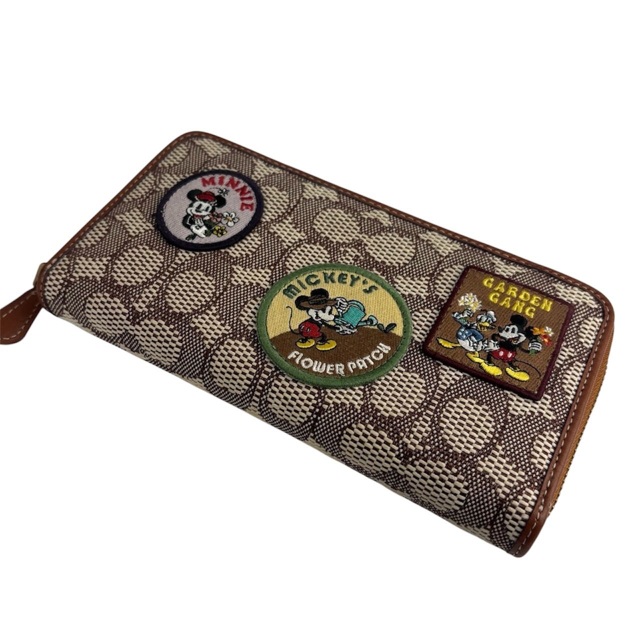 COACH コーチ ディズニーコラボ 長財布 シグネチャ― ジップアラウンド ウォレット