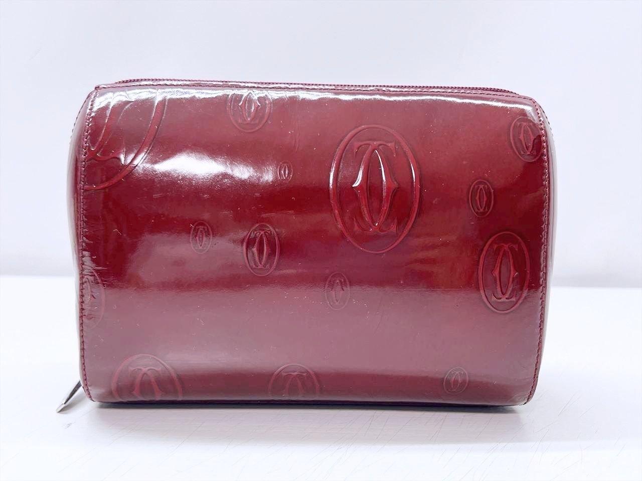 Cartier カルティエ ハッピーバースデー ポーチ 小物入れ レッド