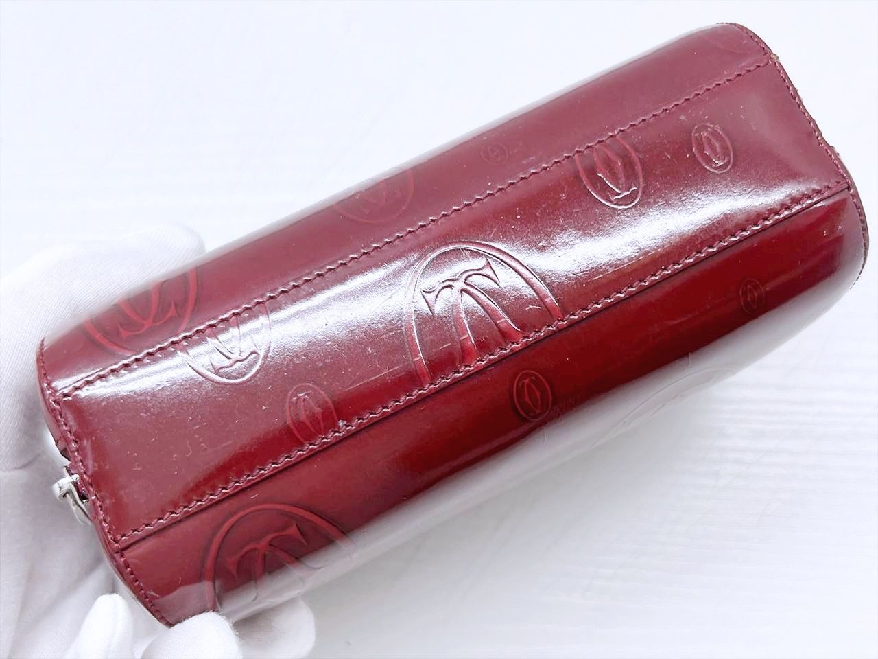 Cartier カルティエ ハッピーバースデー ポーチ 小物入れ レッド