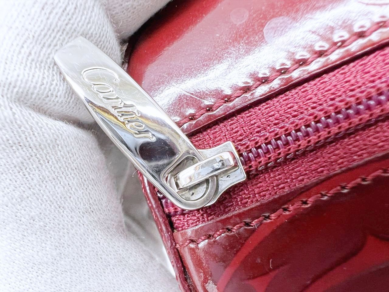 Cartier カルティエ ハッピーバースデー ポーチ 小物入れ レッド