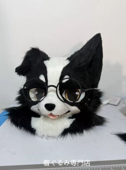 狼　犬　猫　着ぐるみ 　ヘッド ケモノ ファースーツ ぬいぐるみ コスプレ コスチューム Kurumi 一点物 D162