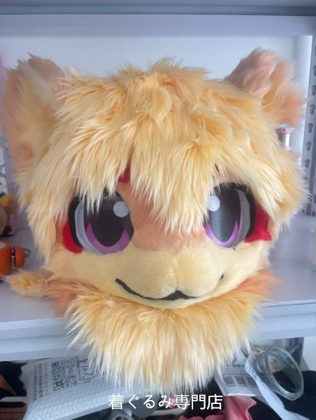 狼　犬　猫　着ぐるみ 　ヘッド ケモノ ファースーツ ぬいぐるみ コスプレ コスチューム Kurumi 一点物 D163