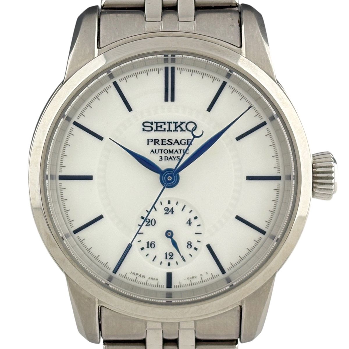 【保証書】セイコー SEIKO プレサージュ 6R5H-00C0 SART003 腕時計 SS 自動巻き ホワイト系 メンズ 【中古】 106,590円