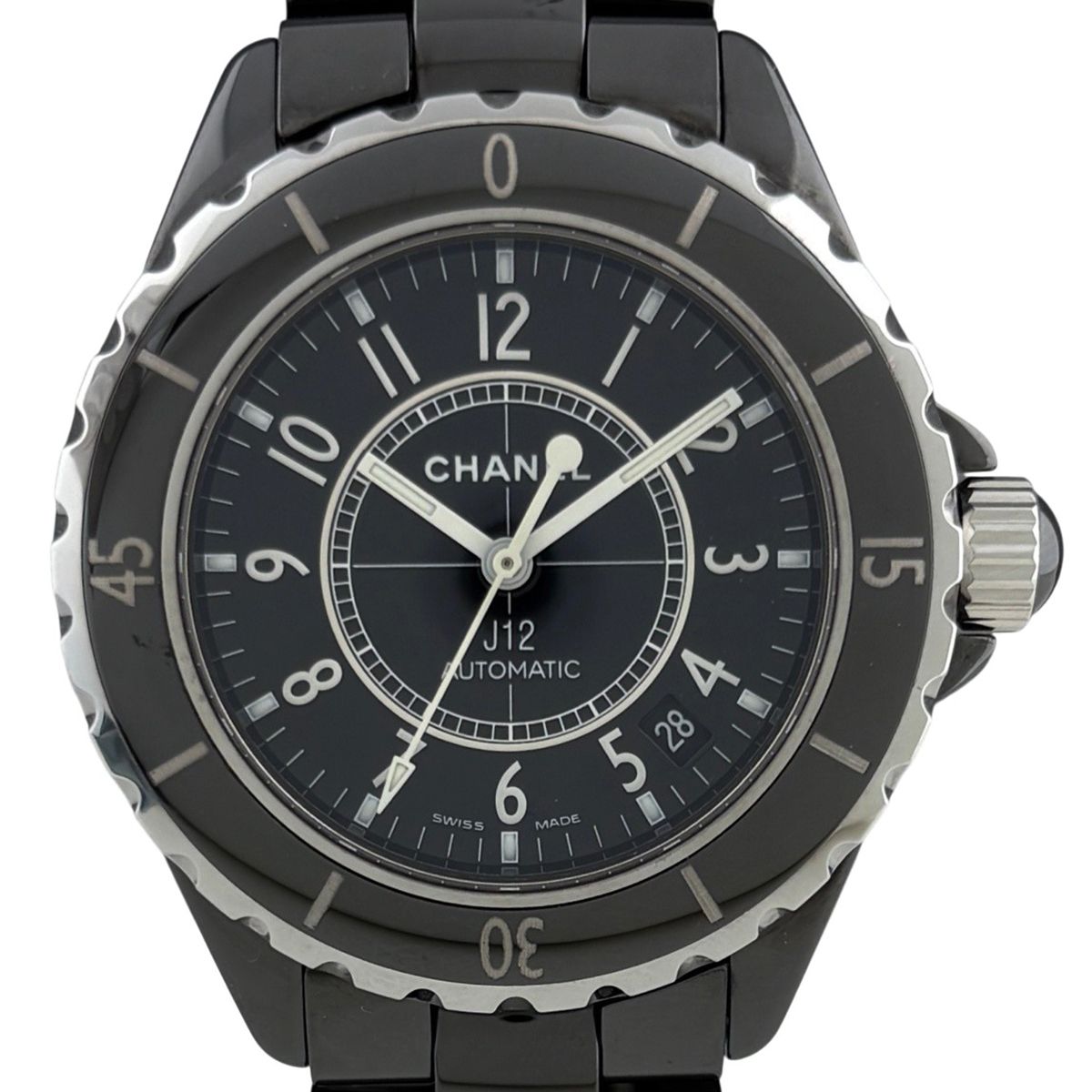 シャネル CHANEL J12 H0685 腕時計 SS セラミック 自動巻き ブラック メンズ 【中古】