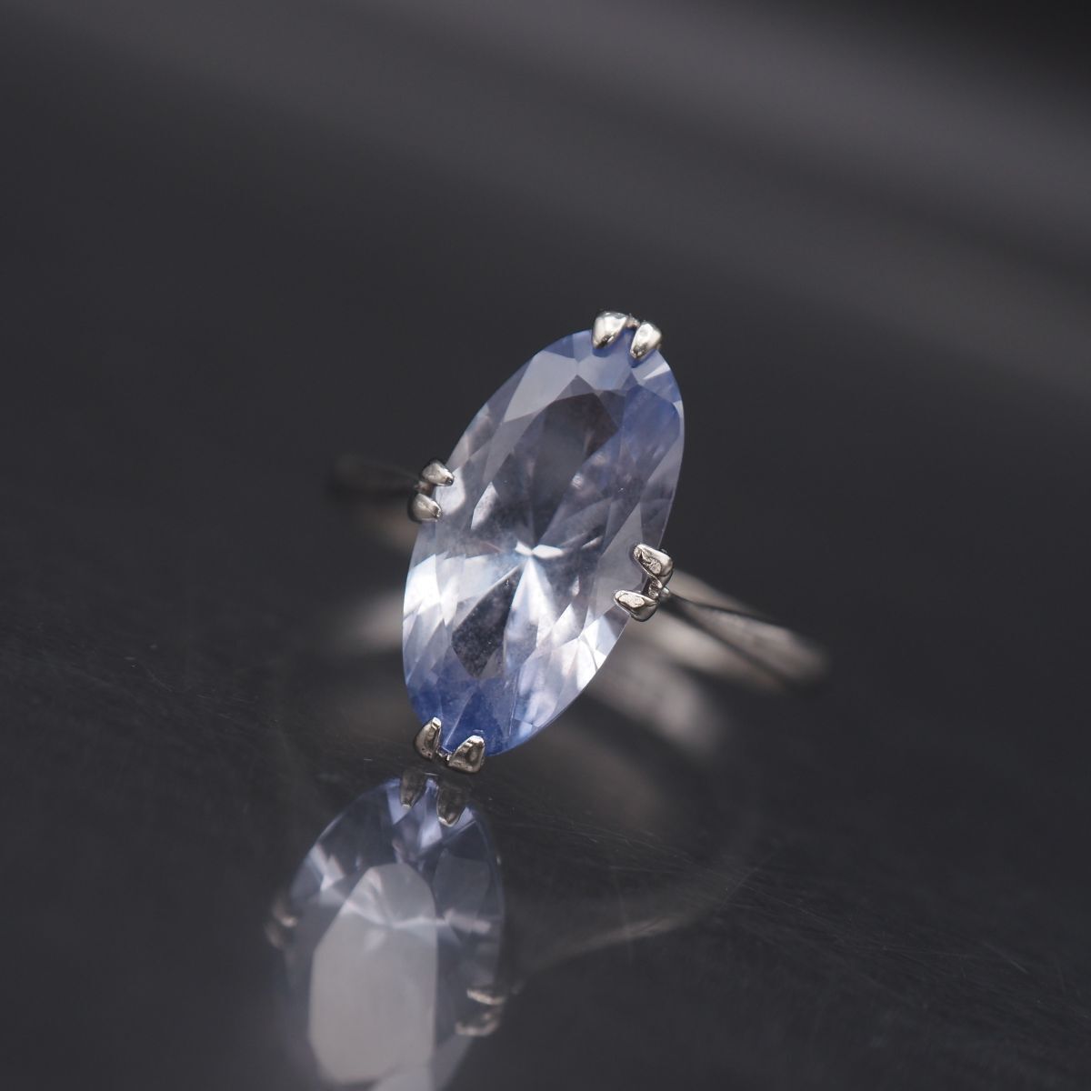 B367 スピネル SILVER刻印 リング デザイン シルバー 指輪 8月誕生石 12号