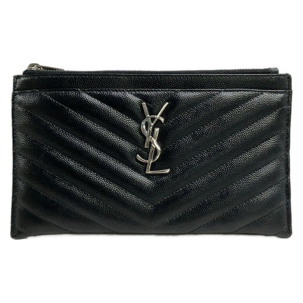 SAINT LAURENT PARIS(サンローランパリ) ポーチ 504922 黒 レザー
