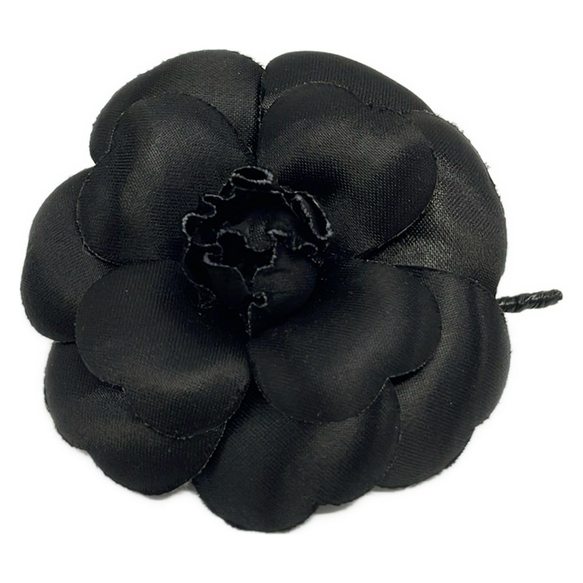 CHANEL(シャネル) ブローチ美品 カメリア 黒 - メルカリ