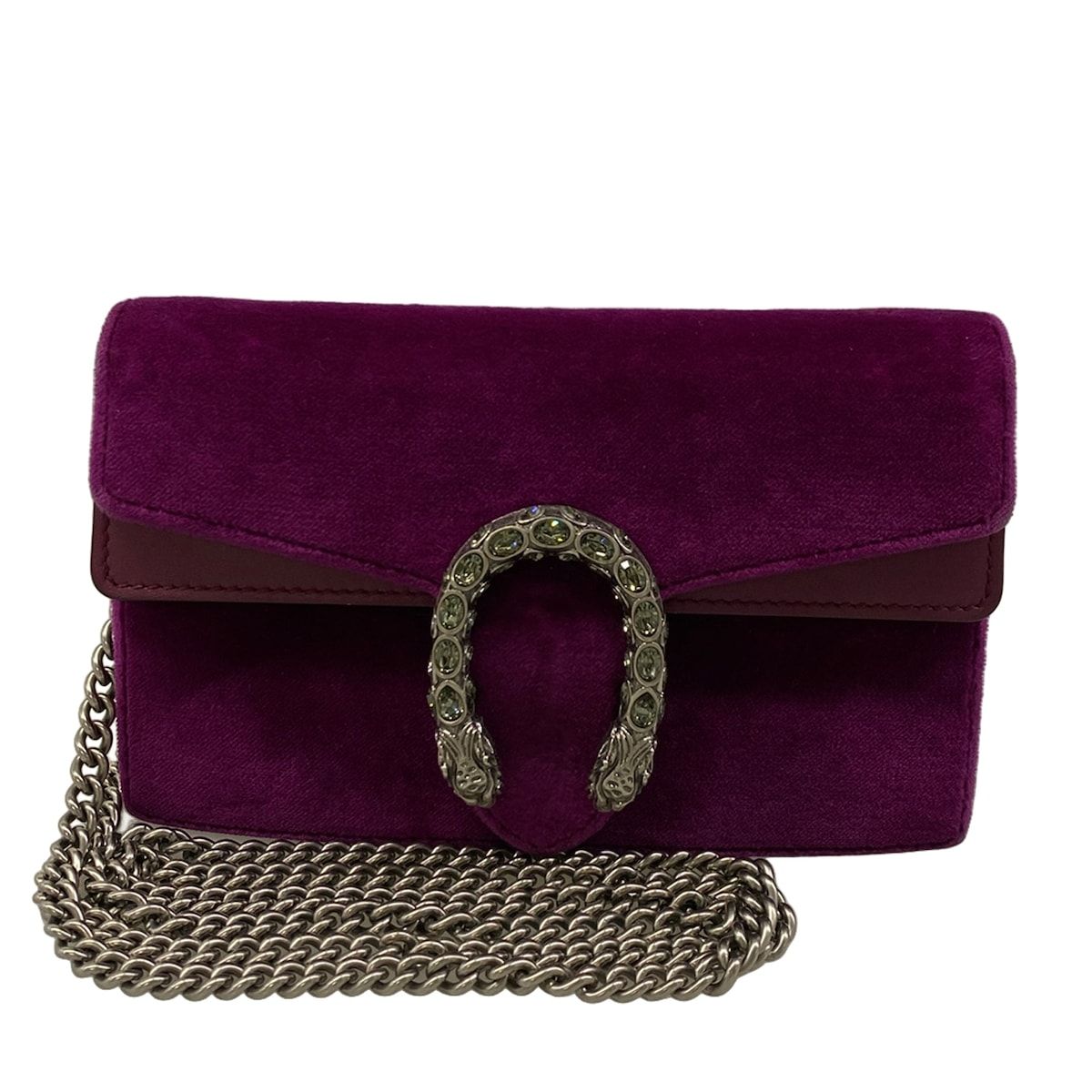 GUCCI(グッチ) ショルダーバッグ ディオニュソス 476432 パープル チェーンショルダー/ミニバッグ レザー
