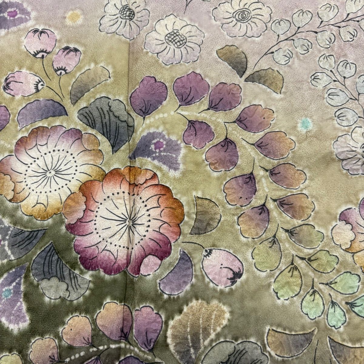 美品】 訪問着 身丈163cm 裄丈65.5cm M 袷 落款 辻が花 銀通し ぼかし