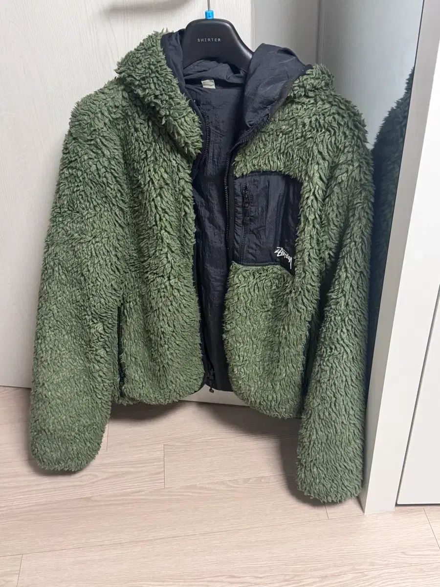 STUSSY シェルパ オリーブ L