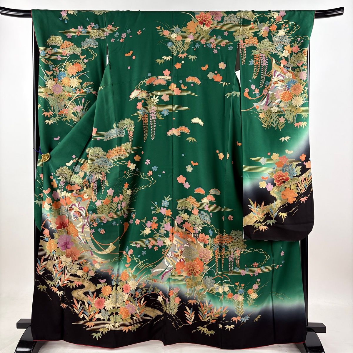 美品】 振袖 身丈165.5cm 裄丈68cm L 袷 袋帯フルセット 鈴乃屋 几帳