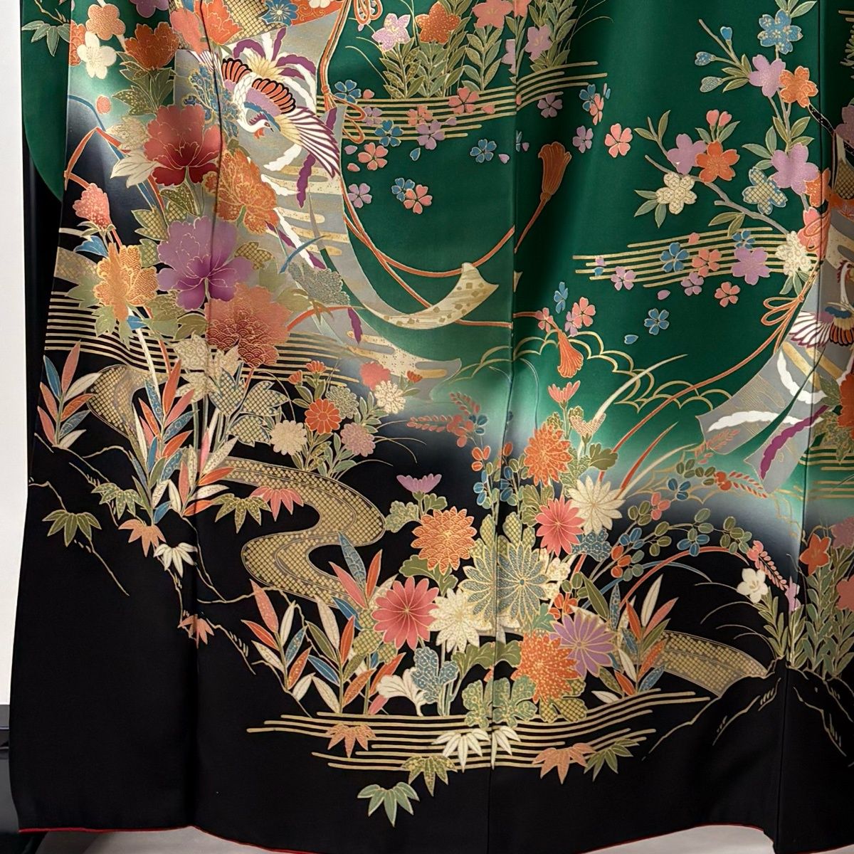 美品】 振袖 身丈165.5cm 裄丈68cm L 袷 袋帯フルセット 鈴乃屋 几帳