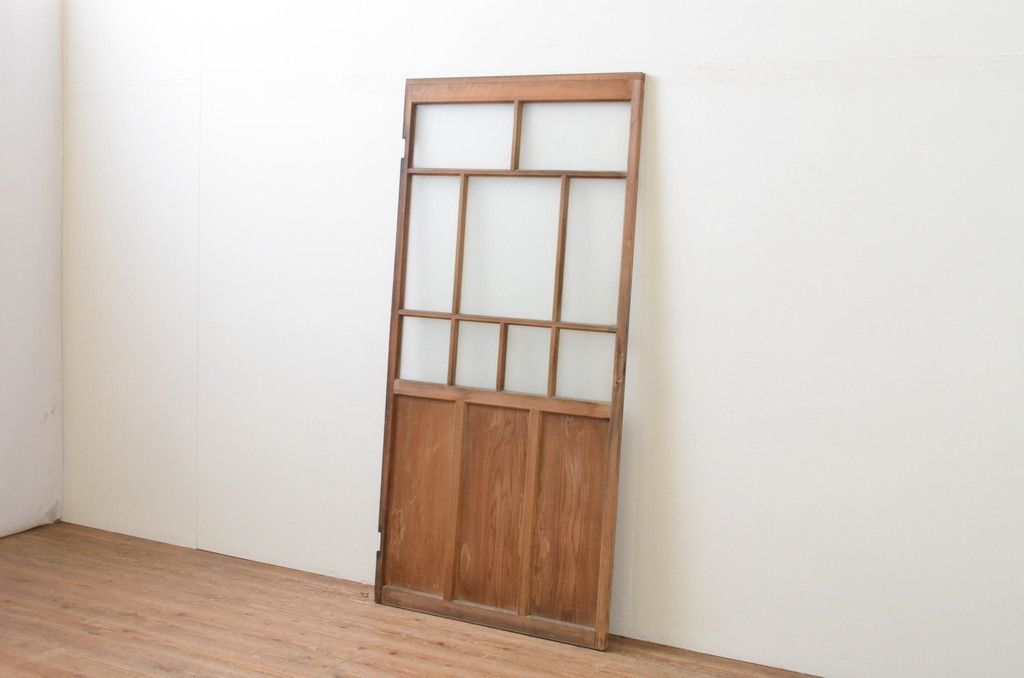▼現状販売▼ ガラス扉1枚 アンティーク建具 昭和初期 大正ロマン 4～7営業日前後で発送(※修理加工希望の方3ヶ月程で発送) R-067365