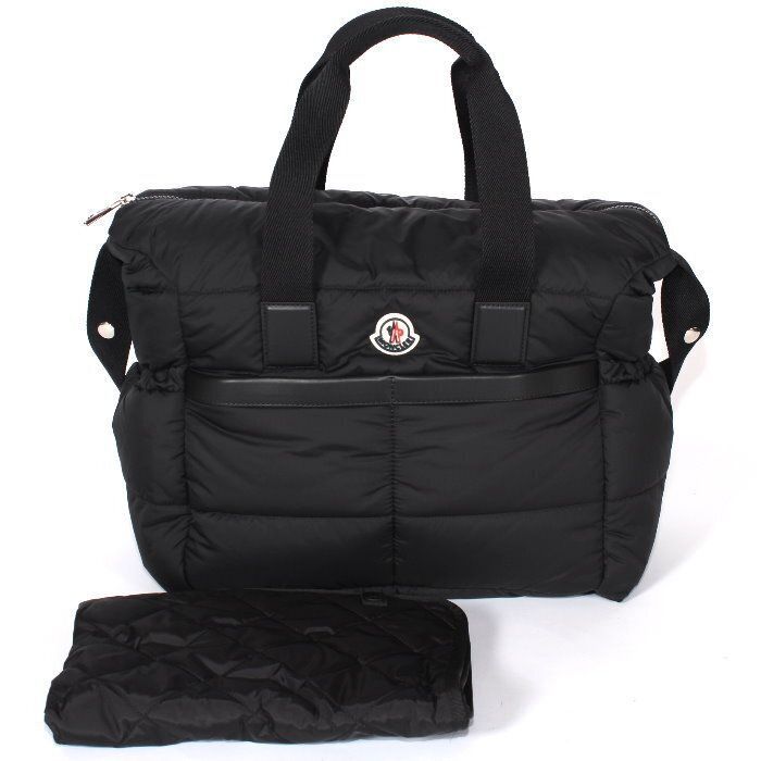 モンクレール MONCLER MOMMY TOTE マミー トートバッグ ブラック 5D00001 M6811 999 2WAY マザーズバッグ ロゴパッチ おむつ替えシート付 【新品・本物】売れ筋