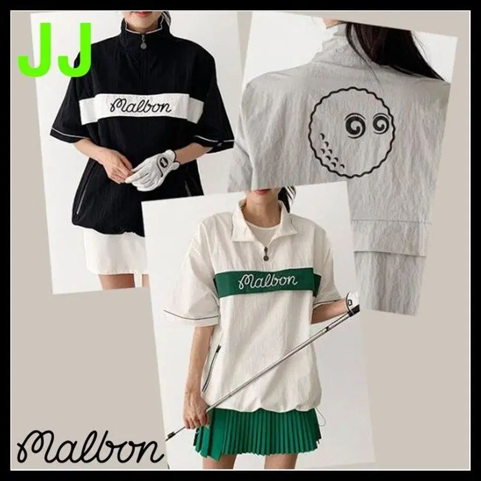 Malbon バストバイカラーハーフジップ