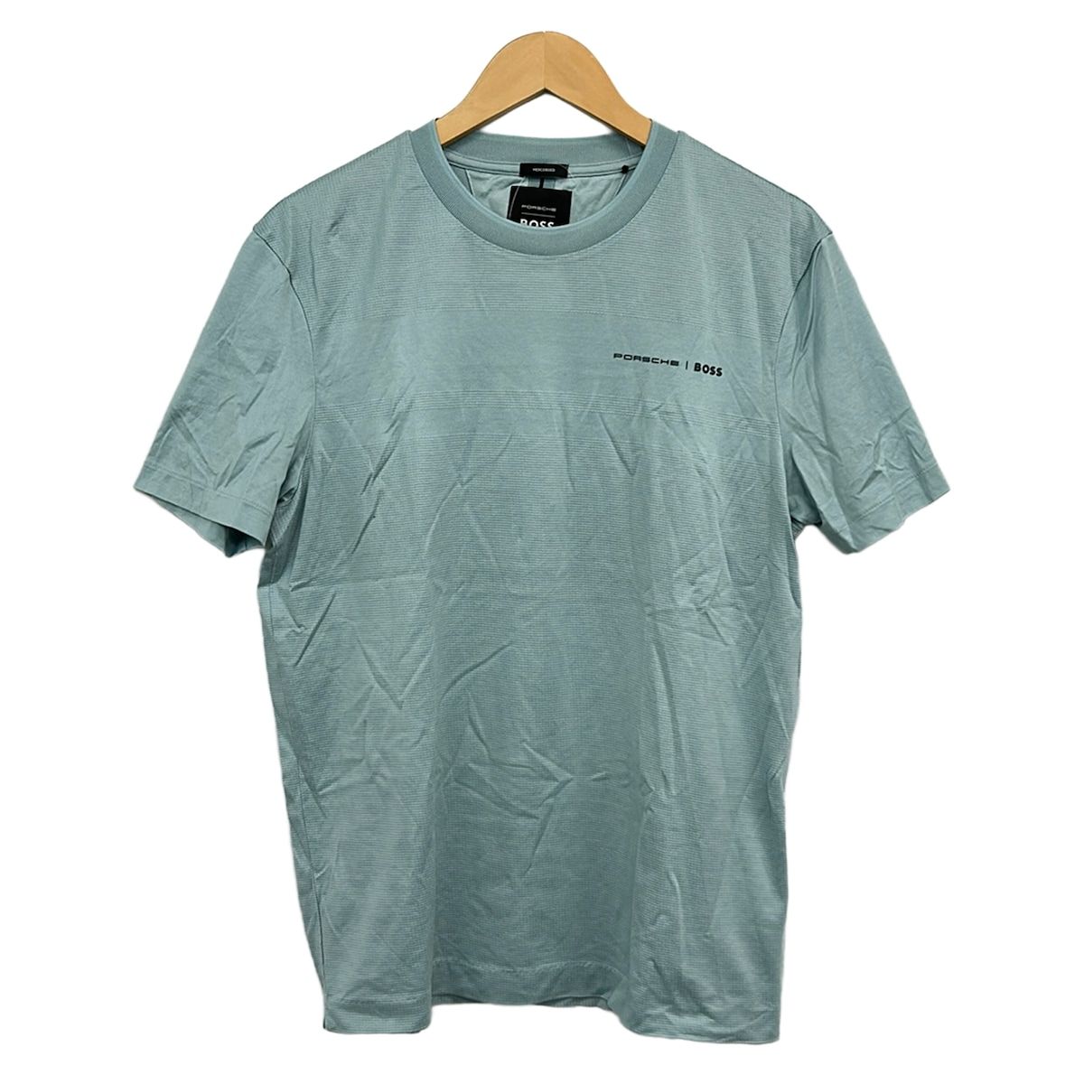 HUGOBOSS(ヒューゴボス) 半袖カットソー サイズBR M メンズ - ライトブルー ワンポイントロゴ コットン