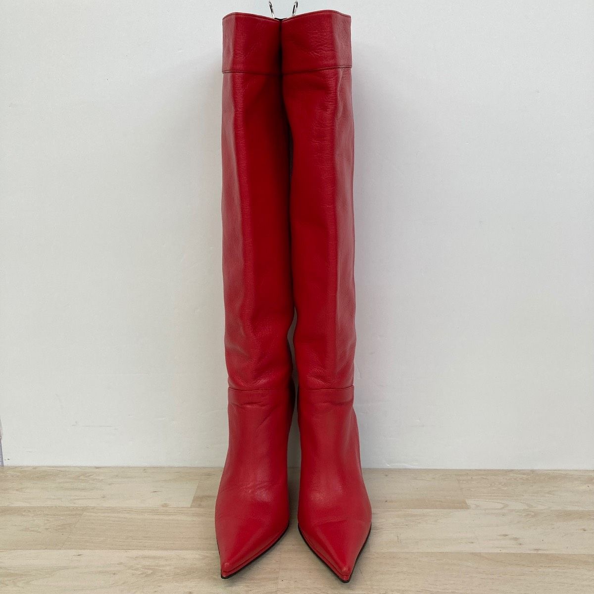 COMEX/コメックス ロングブーツ 23cm レッド/赤 ポインテッドトゥ