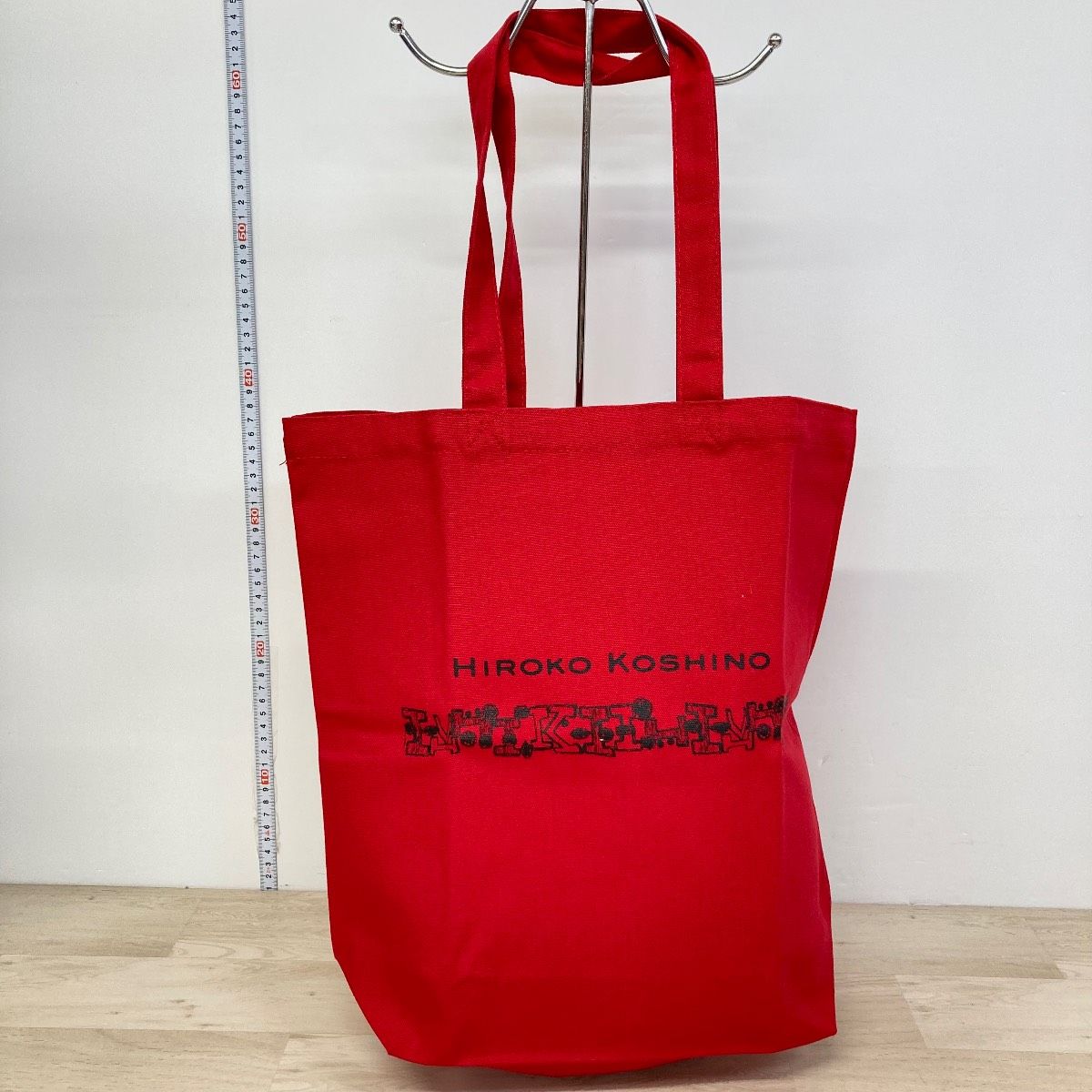 極美品 HIROKO KOSHINO/ヒロココシノ トートバッグ/エコバッグ レッド