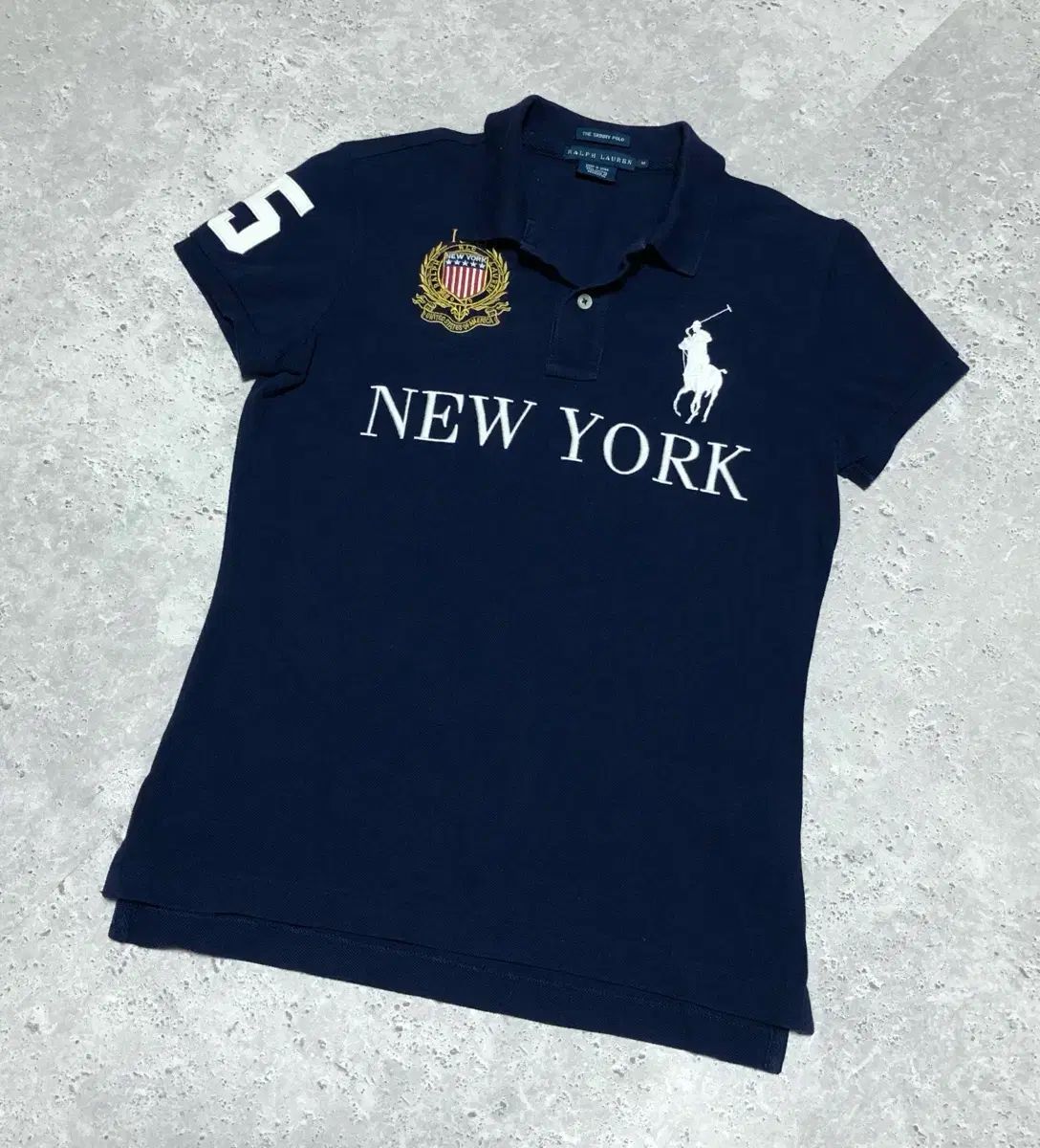ポロ ラルフローレン ビックポニー カラーTシャツ NEW YORK 状態良し 半袖 Tシャツ