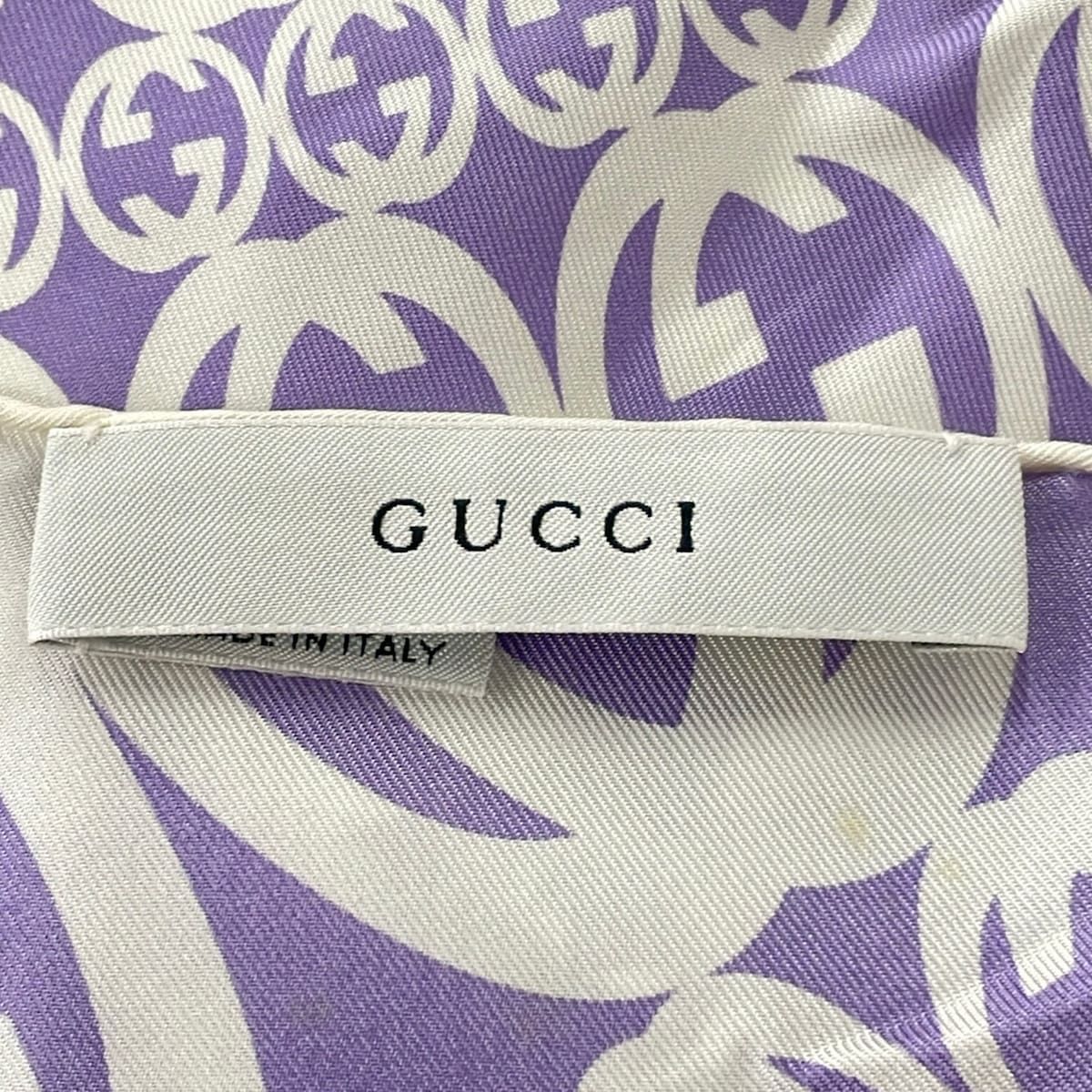 GUCCI(グッチ) スカーフ - ライトパープル×白 インターロッキングG