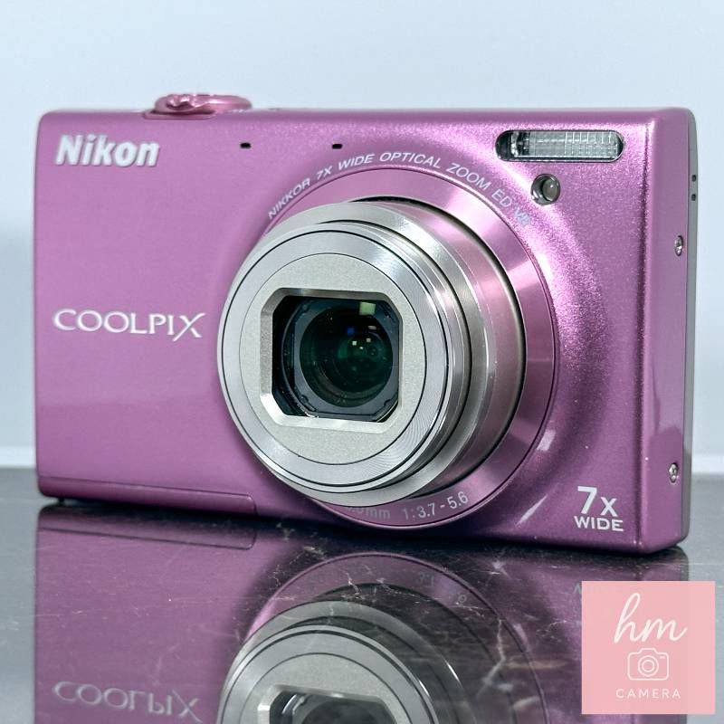 [Good Condition] Nikon COOLPIX S6100 Gloss Pink 16 Million Pixels 7x Zoom Wide Angle 28mm Touch Panel Nikon Lens Compact Digital Camera Nikon Coolpix