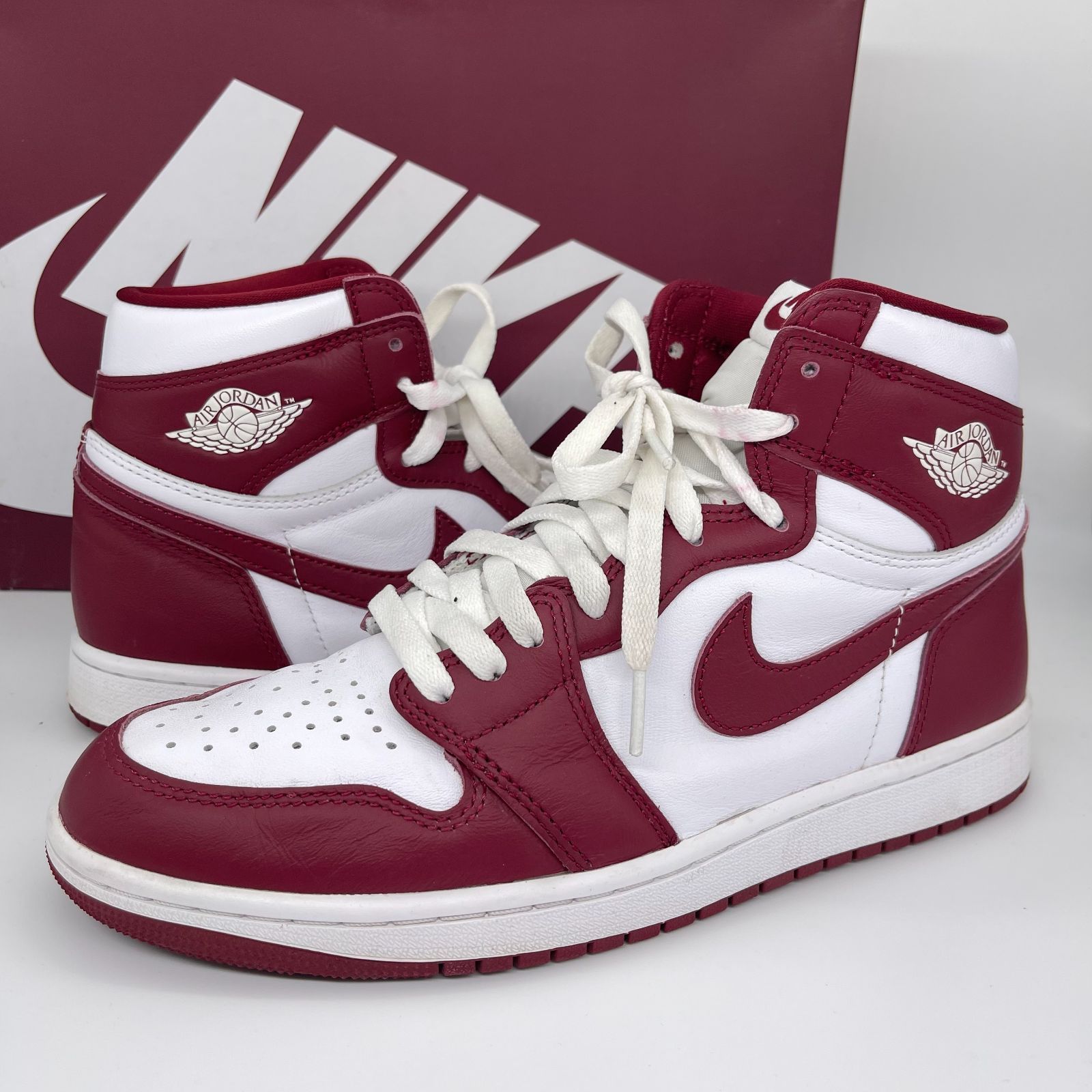 NIKE ナイキエアージョーダン1レトロハイOG レッド21センチcm 美品中古 NIKE Air Jordan 1 Retro High OG Artisanal Red ナイキ エア
