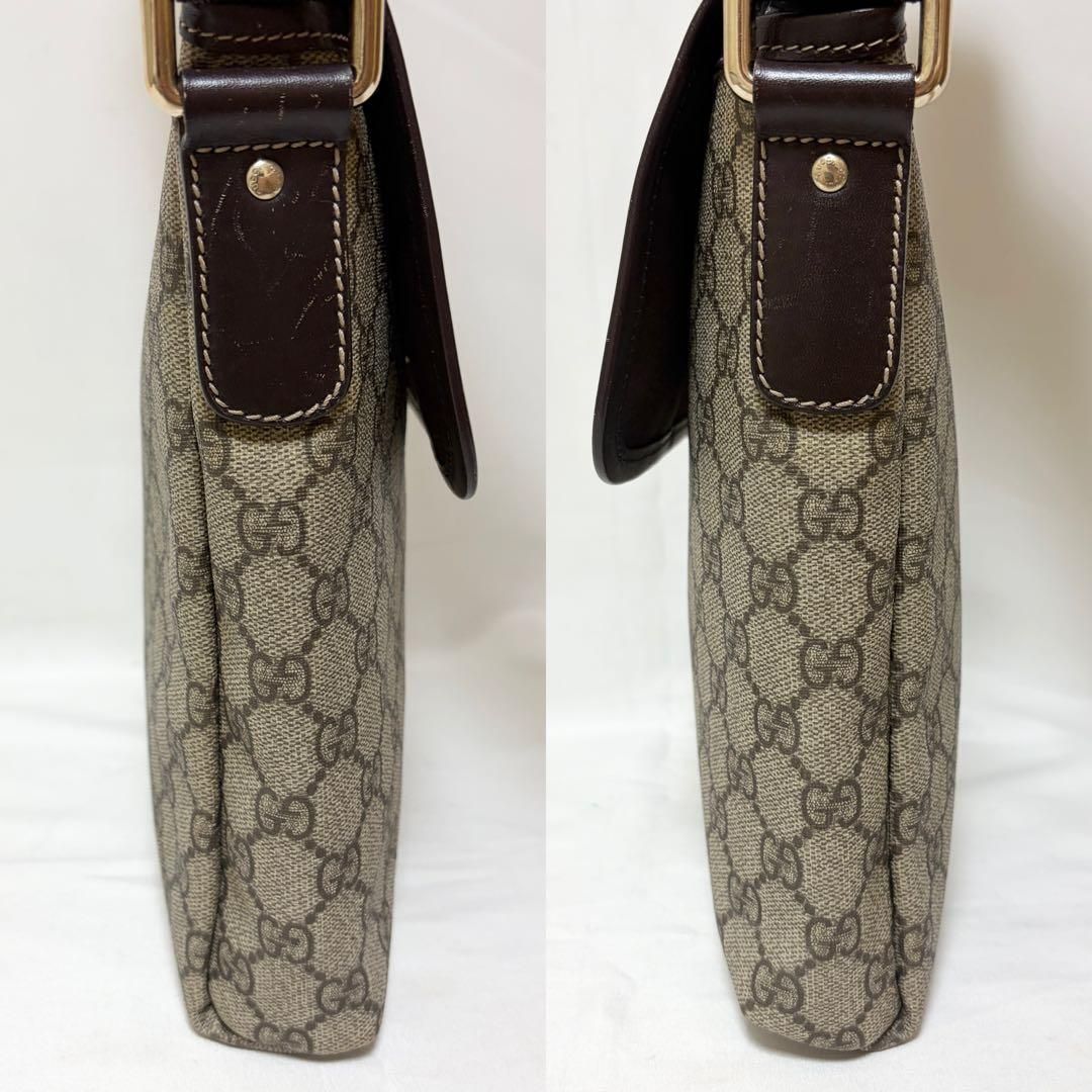 GUCCI グッチ ショルダーバッグ GGスプリーム レザー ベージュ ブラウン 223666 GUCCI グッチ ショルダーバッグ GGスプリーム レザー ベージュ ブラウン 223666