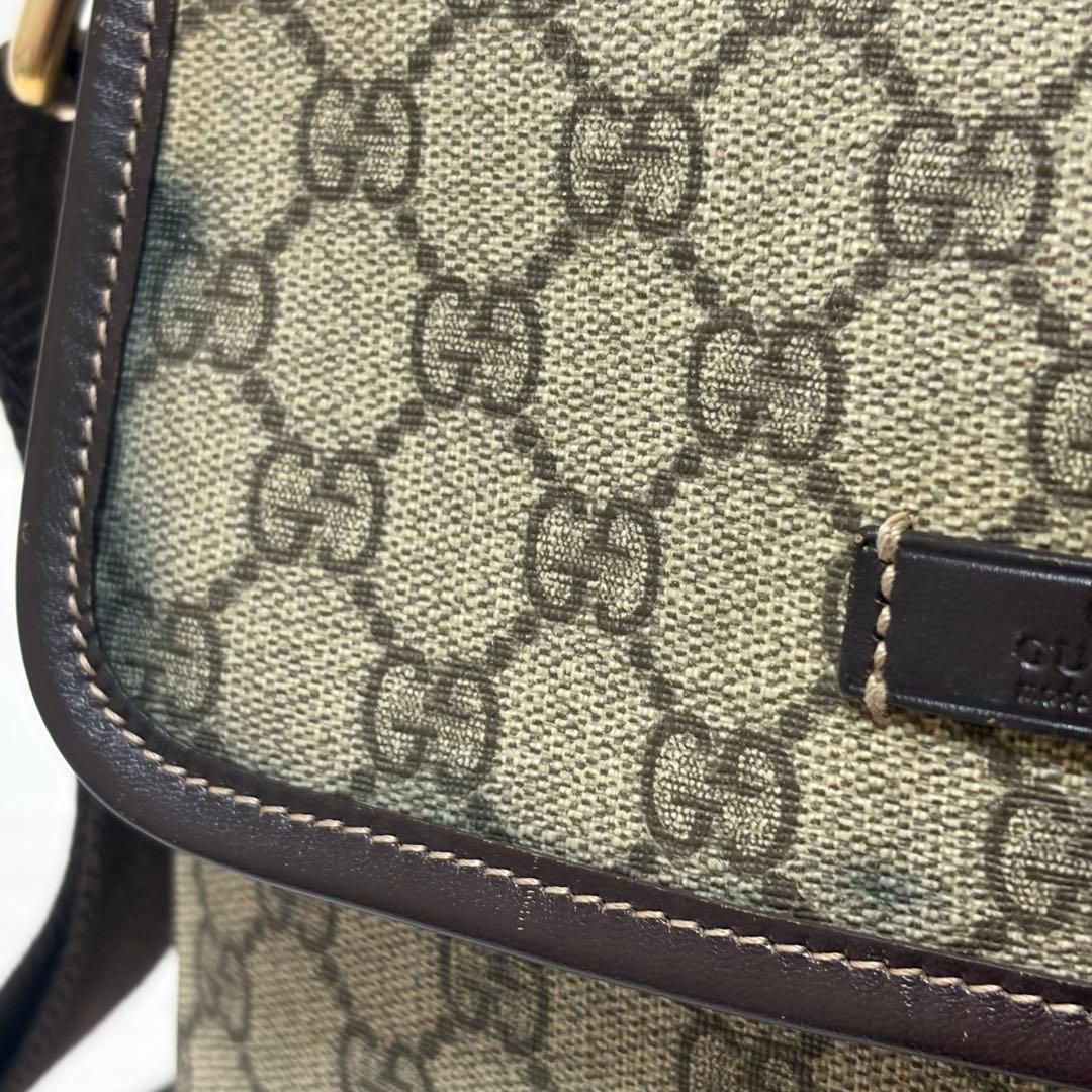 GUCCI グッチ ショルダーバッグ GGスプリーム レザー ベージュ ブラウン 223666 GUCCI グッチ ショルダーバッグ GGスプリーム レザー ベージュ ブラウン 223666