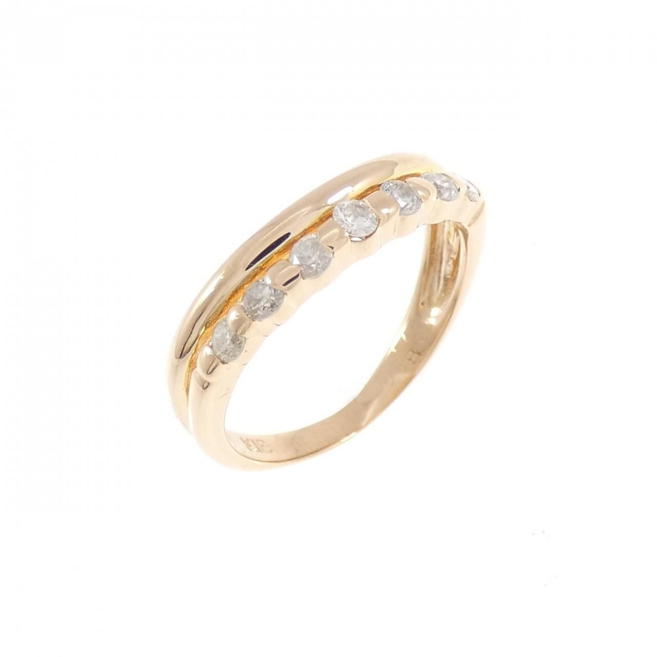 K18PG ダイヤモンド ピンキーリング 0.18CT