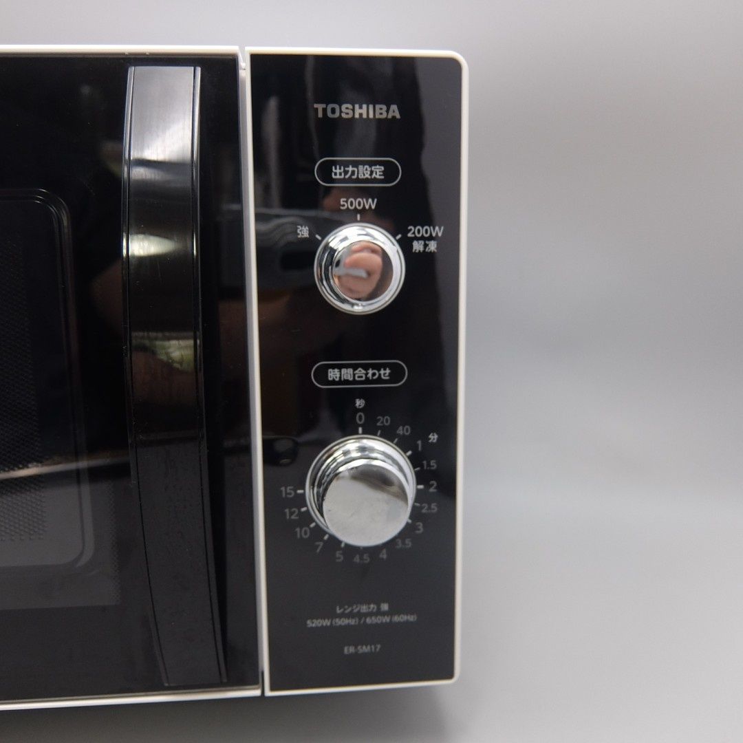 美品】東芝 ER-SM17 ホワイト 電子レンジ 17L TOSHIBA フラット庫内 単