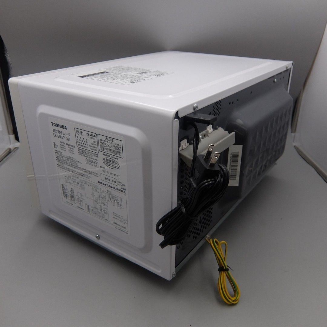 美品】東芝 ER-SM17 ホワイト 電子レンジ 17L TOSHIBA フラット庫内 単