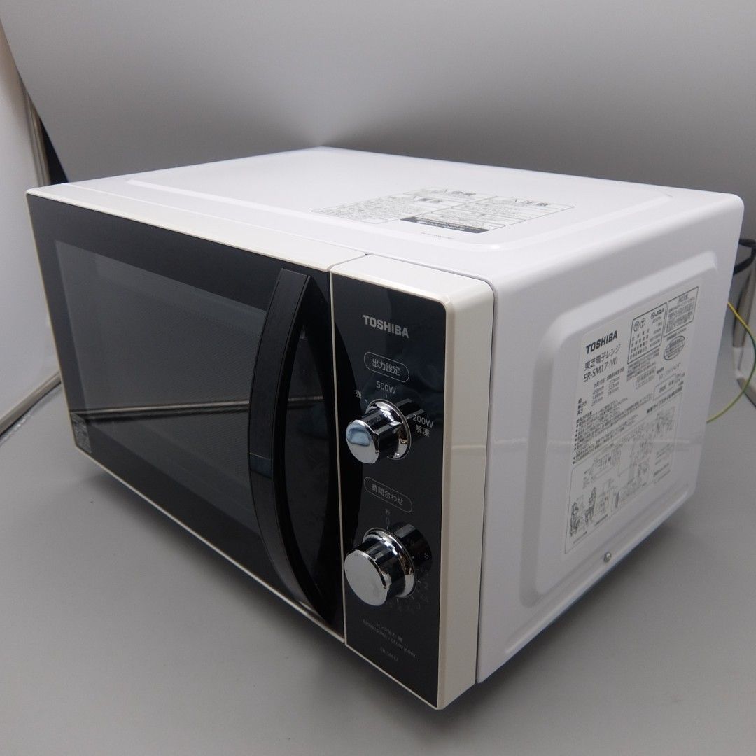 極美品 TOSHIBA 電子レンジ ER-SM17 美品】東芝 ER-SM17 ホワイト 電子レンジ 17L TOSHIBA フラット庫内 単