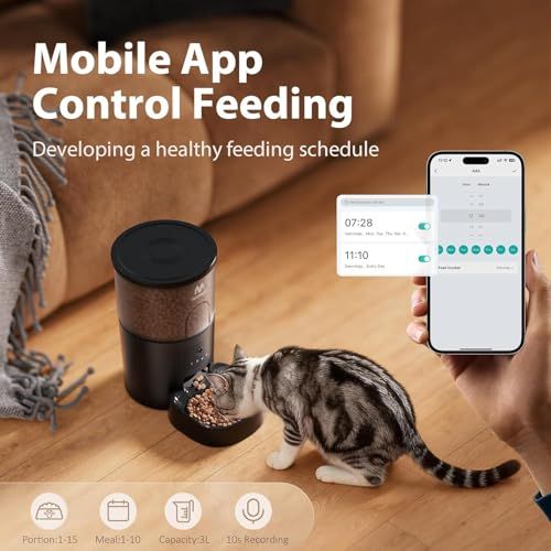 IMIPAW 自動給餌器 猫 給餌器【2026新モデル】 2WAY給電 手動給餌 自動餌