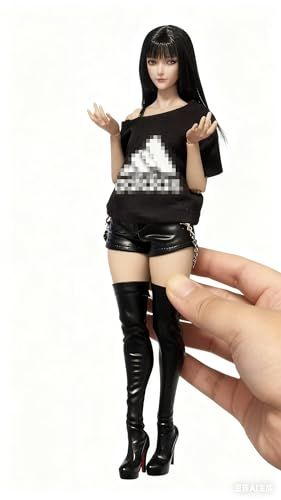 【新品】HAMRETHYPPZ 1/6 コスチューム 1/6 フィギュア 服 女性 黒のカジュアルトップス、セクシーパンツ、革製ストッキング、通勤スーツ (素体とヘッドと靴等は含まりません) e967f25c 6,256円