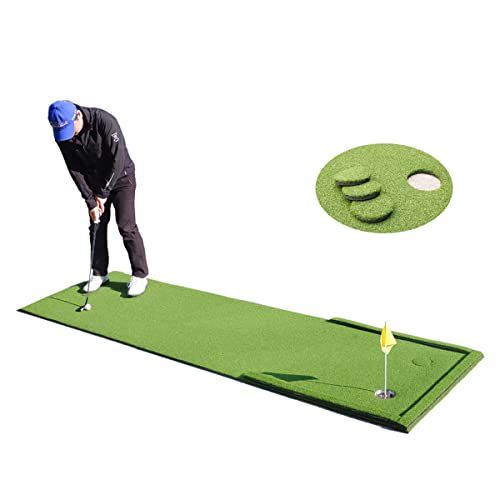 【新品】パッティンググリーン アウトドア ゴルフ練習用 パッティングマット 屋内用 5fc61f3d