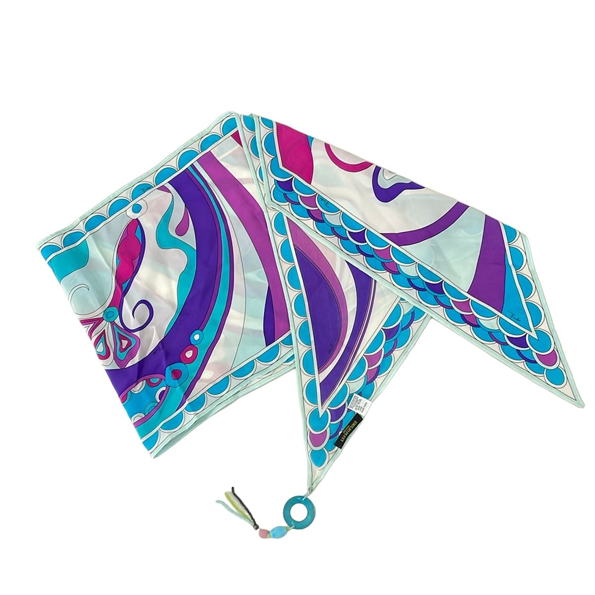 EMILIO PUCCI　シルク100%スカーフ プッチ柄　 ヴィンテージ エミリオプッチスカーフ EMILIO PUCCI シルク100%スカーフ プッチ柄