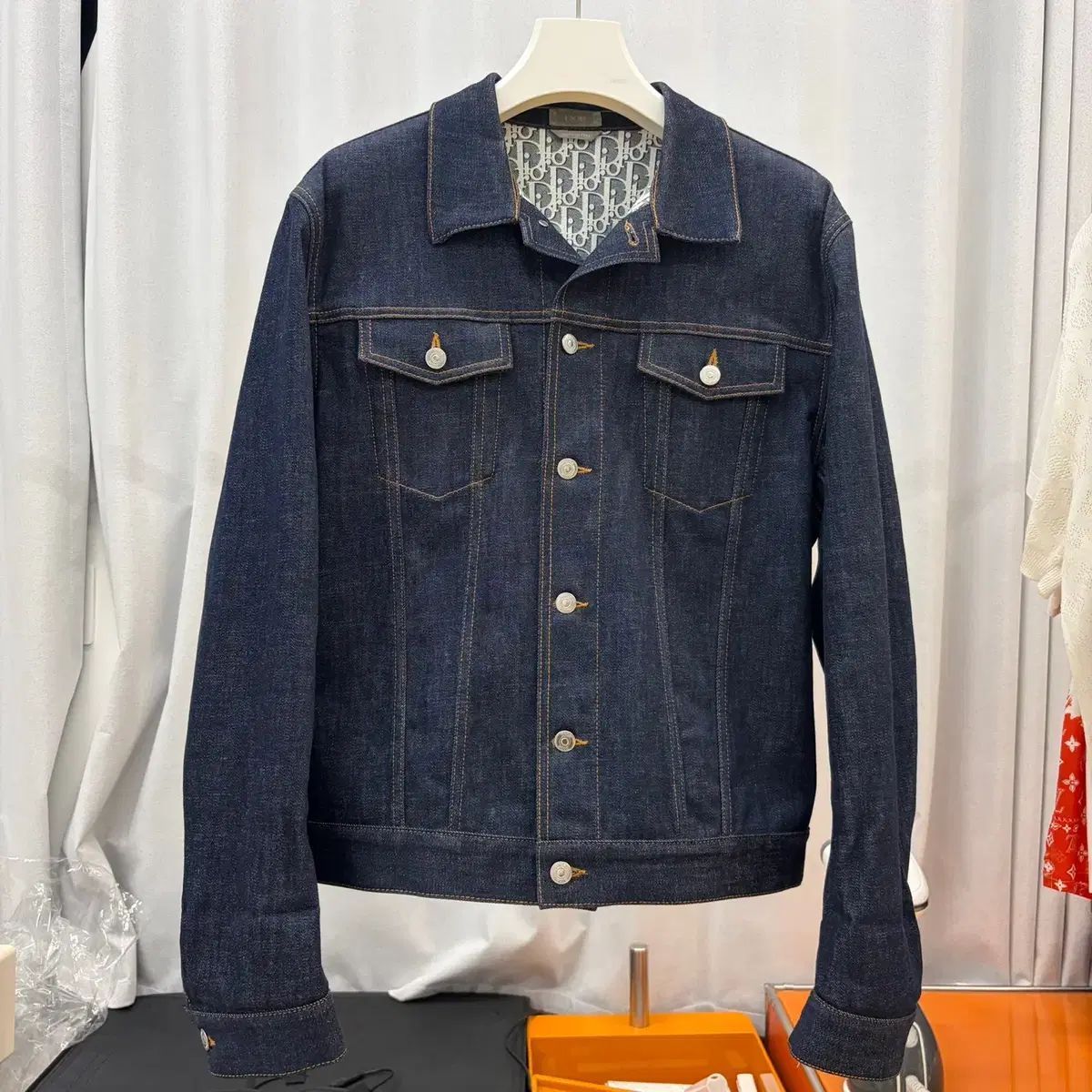 正規品/ほぼ新品 Dior オブリーク ジャカード デニム ジャケット