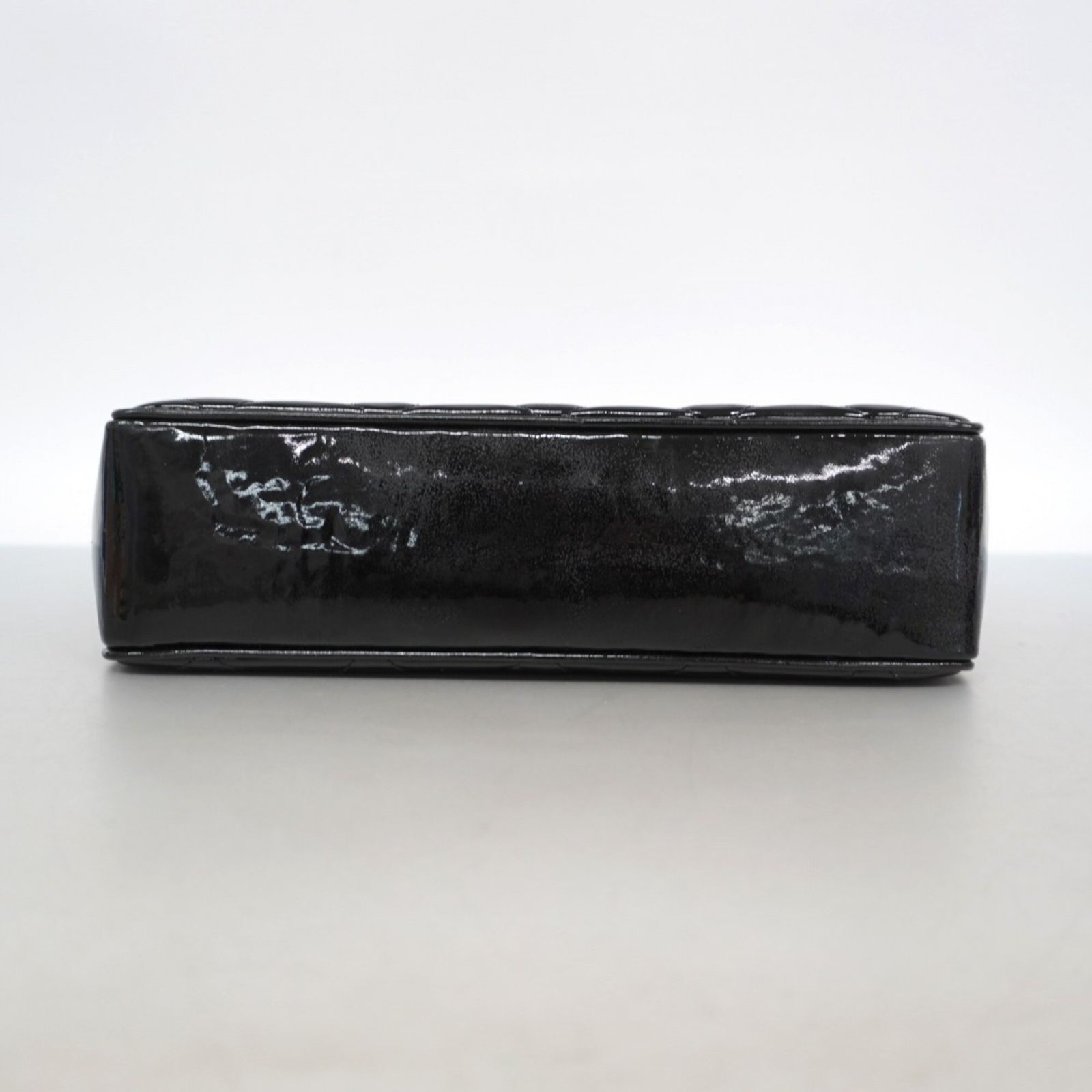 シャネル　デカココ　ポーチ大　パテントレザー　黒　マット　ショルダー　正規品 シャネル(Chanel) シャネル ショルダーバッグ マトラッセ デカココ