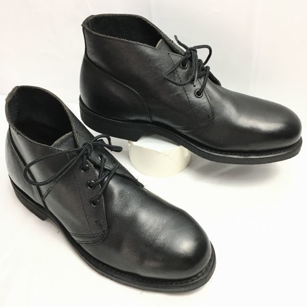 試着交換OK！ADDISON SHOE COMP.Z41-1-1991/75　スチールトゥブーツ　U.S.NAVYサービスシューズ　米海軍〈黒/BLACK/ブラック〉size6.5W　24.5cm相当　管NO.WA43