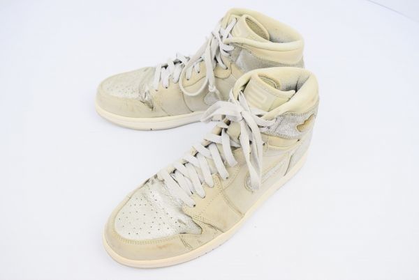 NIKE★AIR JORDAN 1 RETRO HIGH【28.0/グレー×シルバー】ハイカットスニーカー/シュリンク加工◆F-48 NIKE☆AIR JORDAN 1 RETRO HIGH【28.0/グレー×シルバー】ハイカット