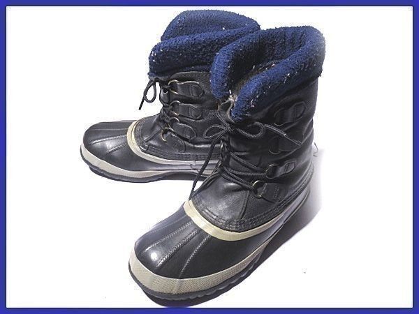カナダ製ビンテージ★ソレルSOREL【24.5-25.0-25.5程度】インナー付き♪本革スノーブーツ◆W23