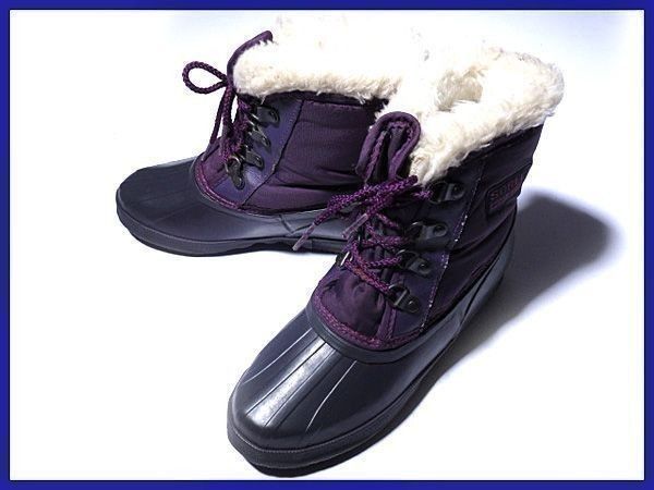 80s-90s?/Vintage/美品★ソレル★暖か中綿♪本革スノーブーツ22.0紫◆W20 10,585円