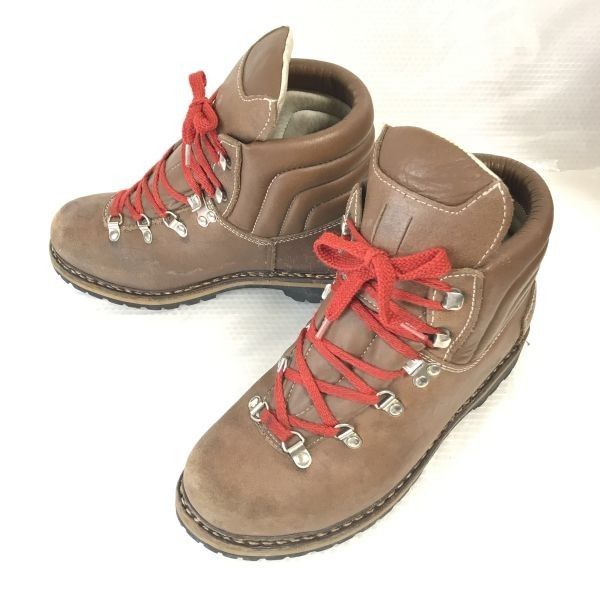 80s-90s?/ドイツ製★LOWA/ローバー★重厚本革/トレッキングブーツ【24.5-25.0-25.5/茶/brown】ビブラムソール/Shoes/Vintage◆pWB87-4