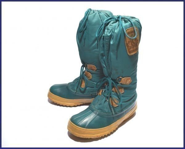 カナダ製★ソレル/SOREL スノーライオン★インナー付き/防水/ロング丈/スノーブーツ 24.0cm/WOS7 緑◆-n121