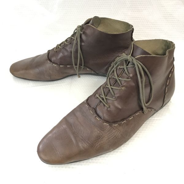 フランス名門★schmoove/シュームーブ★本革/ショート/チャッカブーツ【44/28.5-29.5/茶/BROWN】職人ハンドメイド/boots/Shoes◆bWB99-6