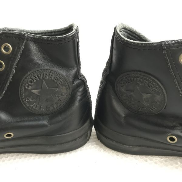 CONVERSE/コンバース★CHUCK TAYLOR/革紐/ハイカットレザースニーカー【size:23.5/black/黒】leather/sneakers/Shoes/trainers◆bE-115 CONVERSE/コンバース☆CHUCK TAYLOR/革紐/ハイカットレザースニーカー
