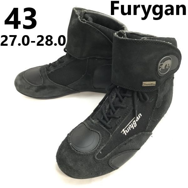 Furygan/フュリガン★オンロード/ライディング/バイク　ショートブーツ/シューズ【43/27.0-27.5-28.0/黒】Motorcycle Boots/shoes◆sWB105-07