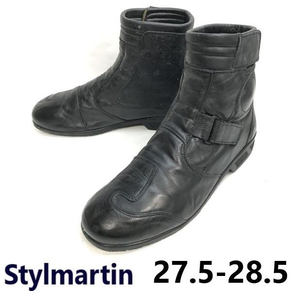 Stylmartin/スティルマーティン★本革/バイク/ツーリング/ライディングブーツ【27.5-28.0/黒】オンロード/Leather/Boots/shoes◆sWB122-7