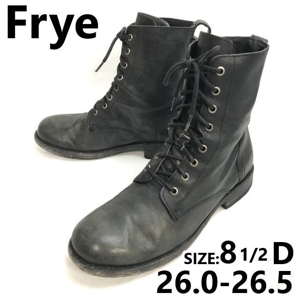 メキシコ製★Frye/フライ★重厚本革/8ホール/ワークブーツ【8.5/26.5/black/黒】グッドイヤー製法/Leather/Boots/shoes◆bWB118-8