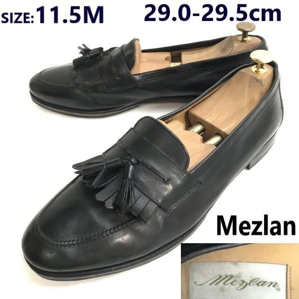 Mezlan/メスラン★本革/キルトタッセルローファー【11.5M/29.0-29.5/black/黒】スリッポン/ビジネスシューズ/Leather/Dress shoes◆bi-072
